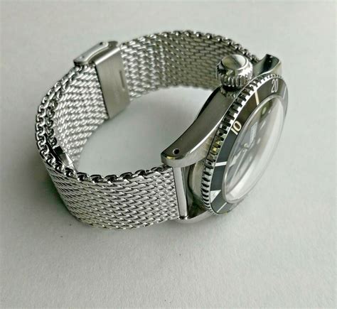 omega watch with mesh band